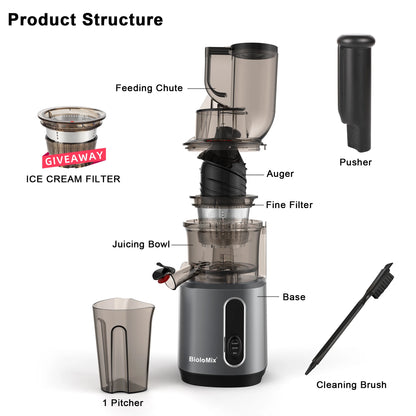PressJuice Pro Slow Masticating Juicer